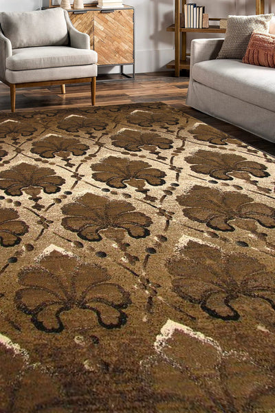 Alpi Floral Rug - 104 Brown