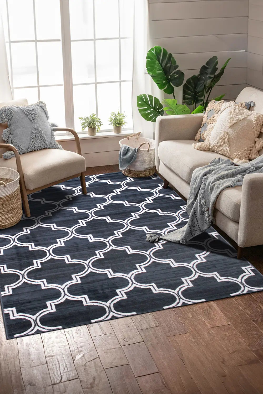 Adam Trellis Rug - 110 Blue