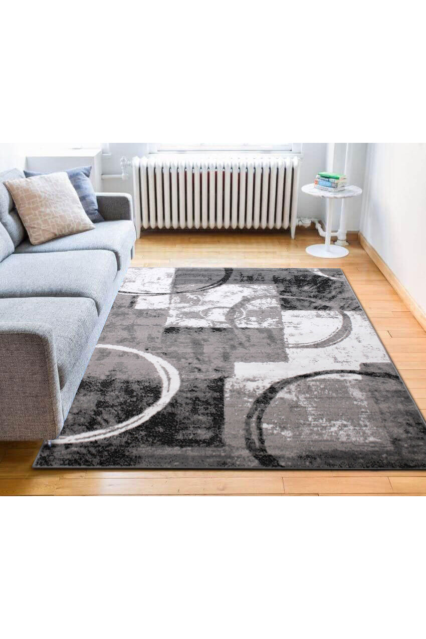 Adam Geometric Rug - 102 Grey