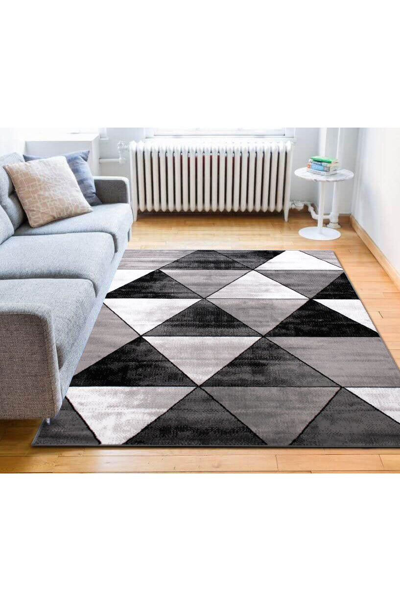 Adam Geometric Rug - 104 Black