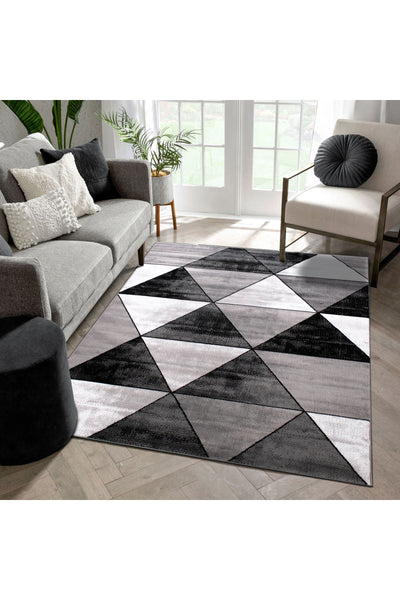 Adam Geometric Rug - 104 Black