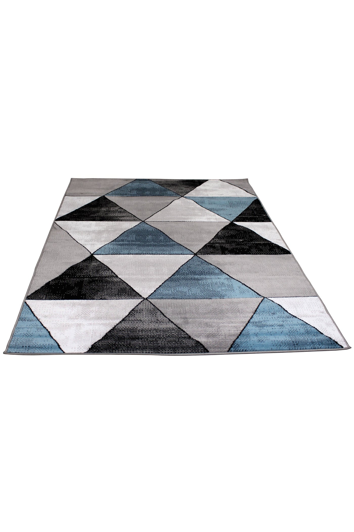 Adam Geometric Rug - 101 Blue