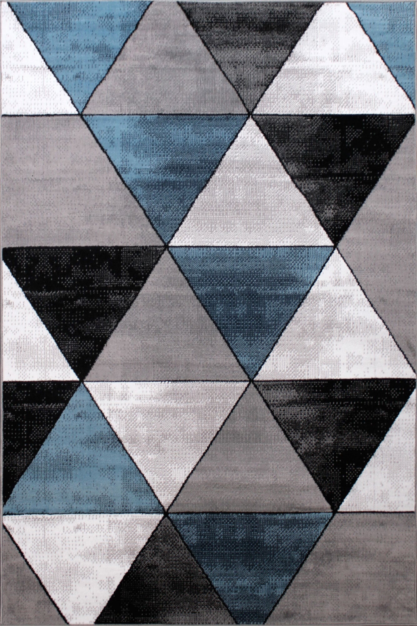 Adam Geometric Rug - 101 Blue