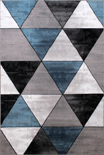 Adam Geometric Rug - 101 Blue