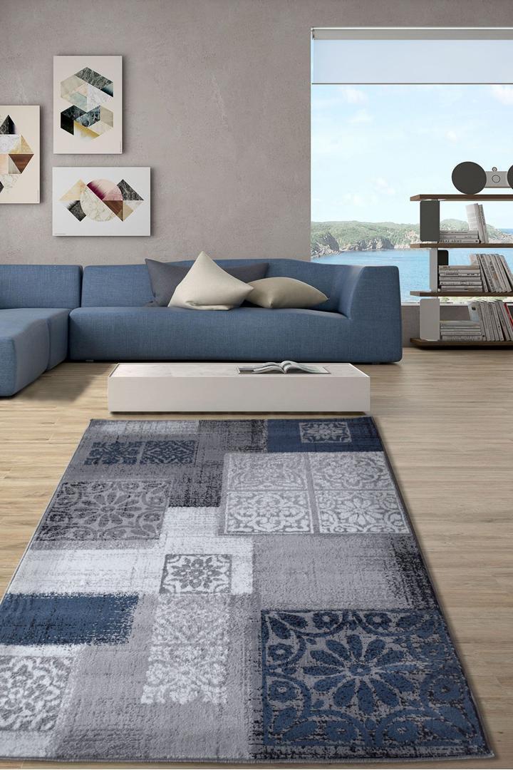 America Abstract Rug - 171 Blue