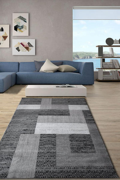 America Abstract Rug - 188 Grey