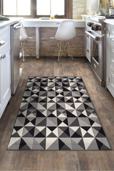 America Abstract Rug - 192 Black