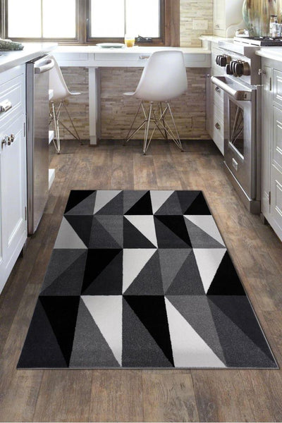 America Abstract Rug - 191 Black