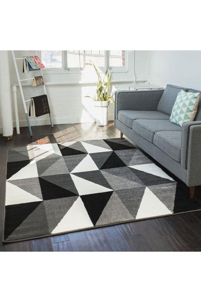 America Abstract Rug - 191 Black