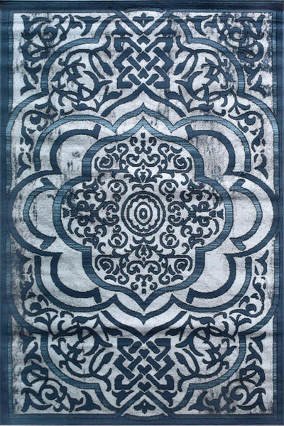 America Floral Rug - 183 Blue