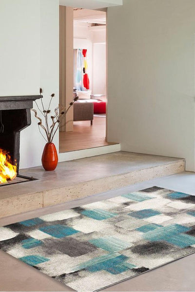 Amore Abstract Rug - 110 Blue