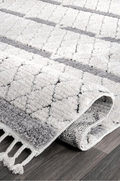 Amsterdam Fringed Rug - 106 White