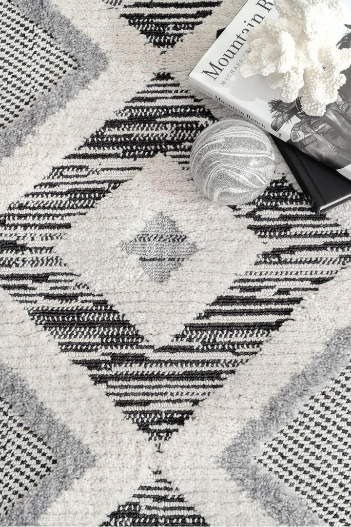 Amsterdam Fringed Rug - 107 Grey