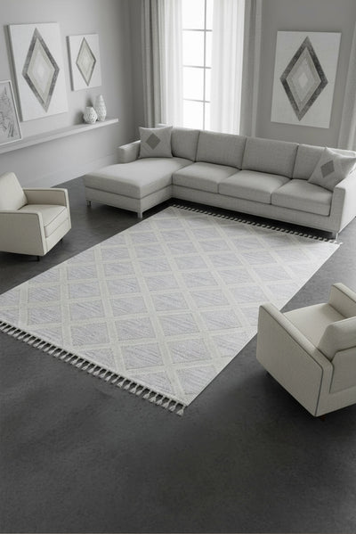 Amsterdam Fringed Rug - 111 Grey