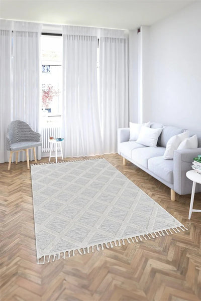 Amsterdam Fringed Rug - 111 Grey