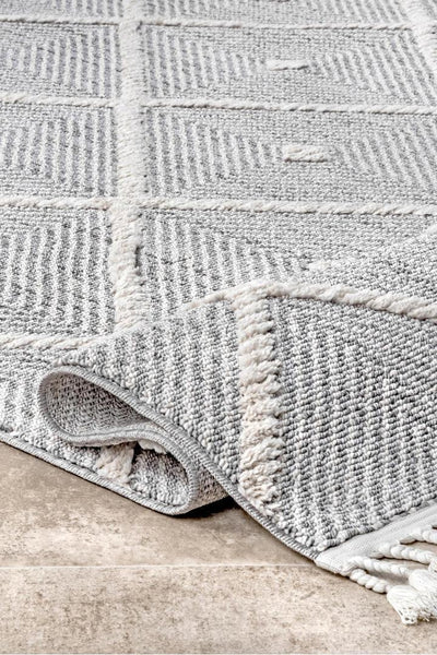 Amsterdam Fringed Rug - 102 Grey