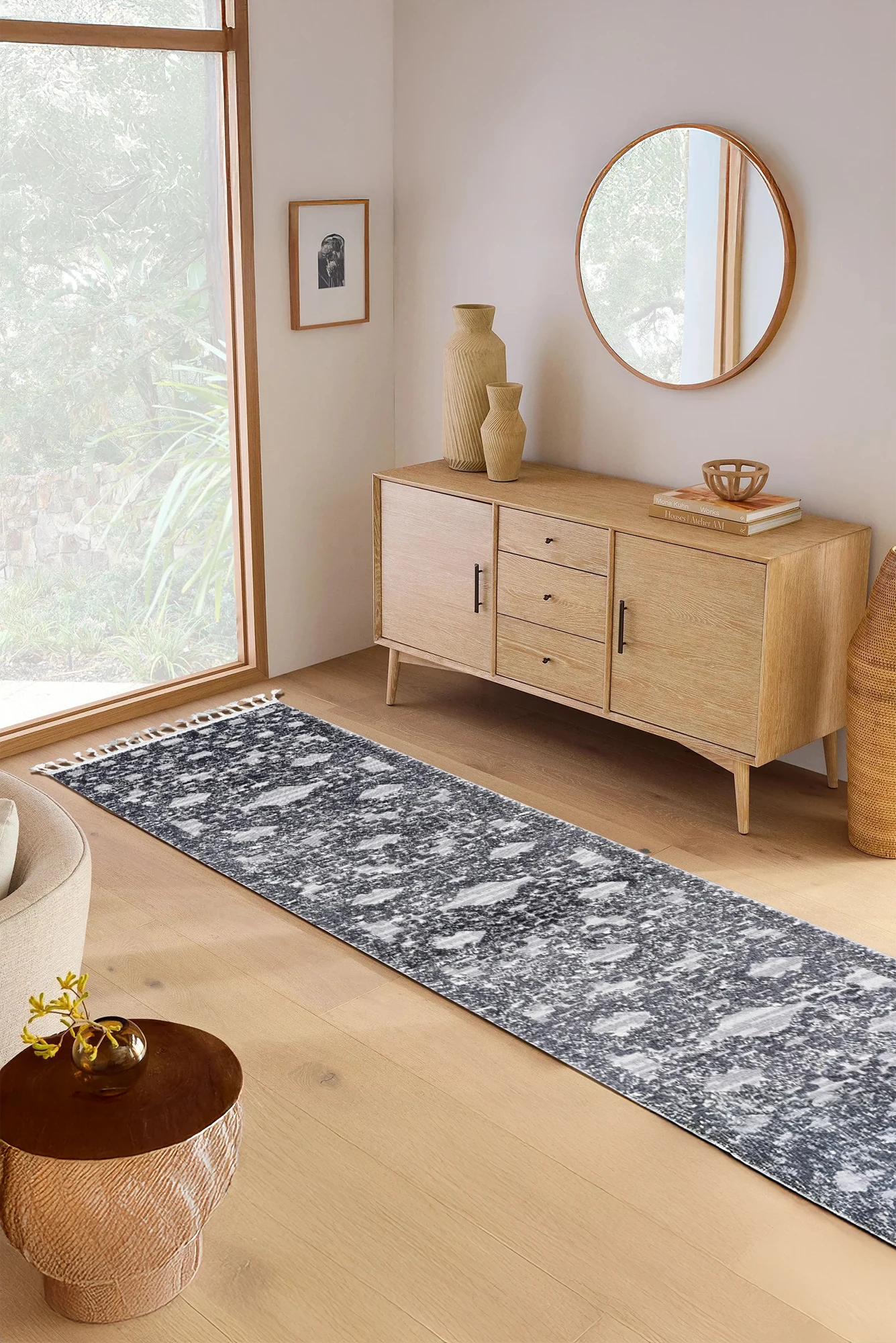 Amsterdam Fringed Rug - 105 Blue Runner