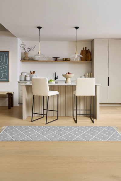 Amsterdam Fringed Rug - 102 Grey Runner