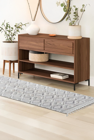 Amsterdam Fringed Rug - 108 White Runner