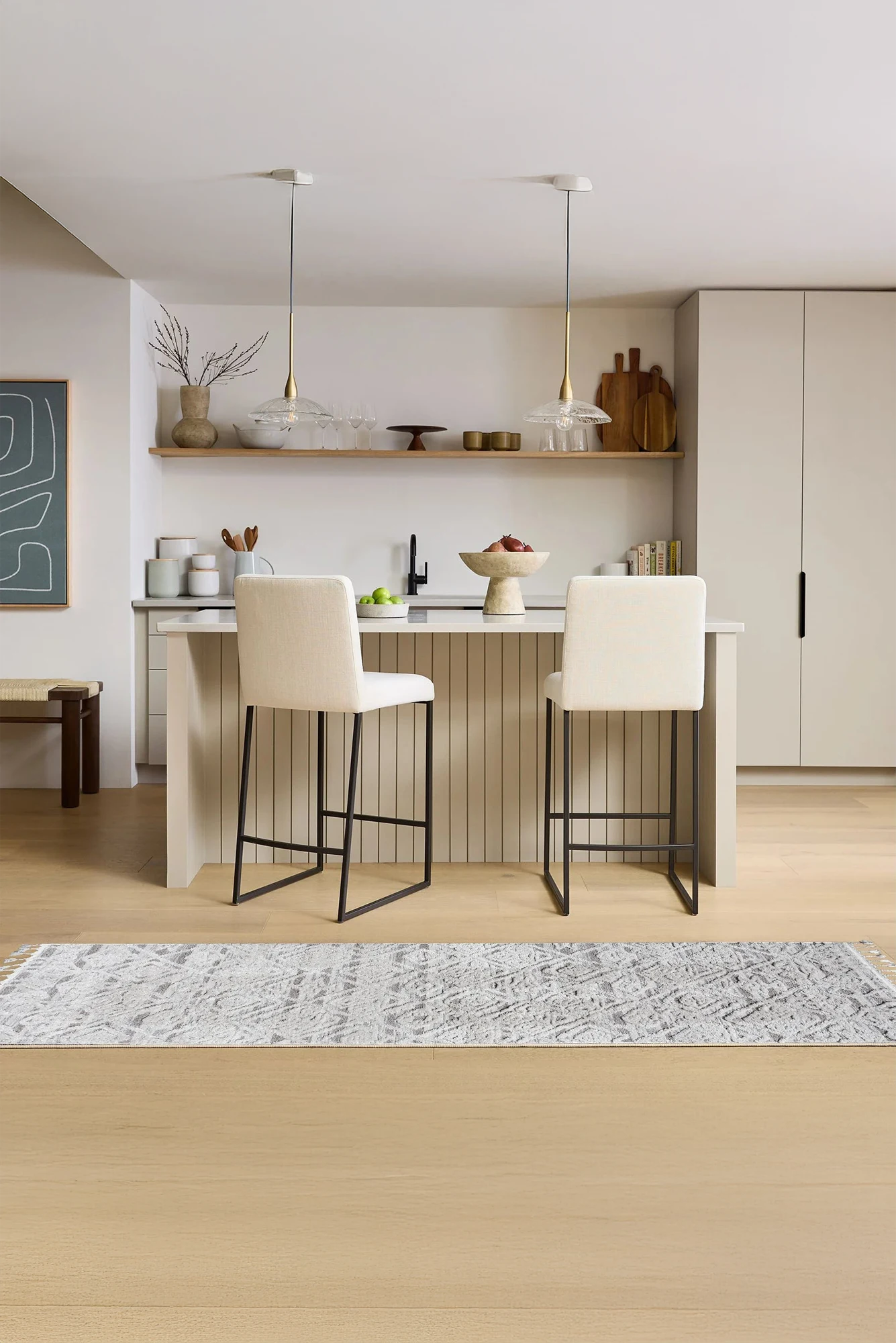 Amsterdam Fringed Rug - 112 Grey Runner