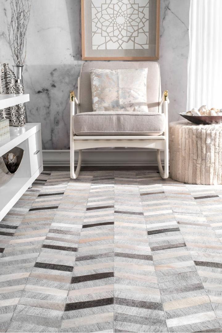 Anastasia Cowhide Rug  - 101 Grey