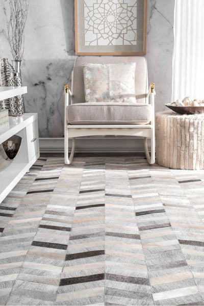 Anastasia Cowhide Rug  - 101 Grey