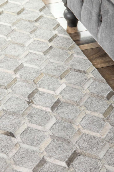 Anastasia Cowhide Rug  - 102 Grey