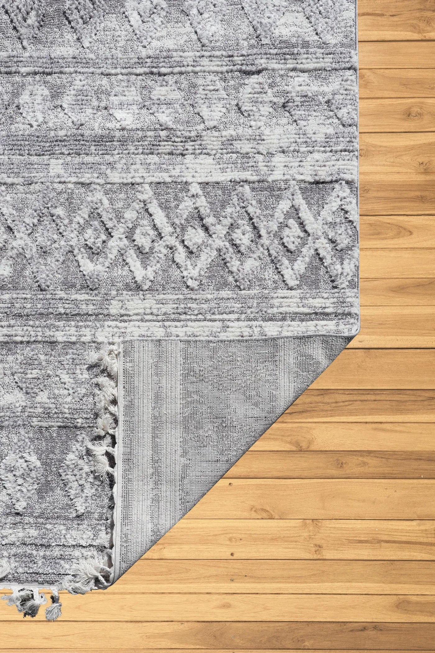 Amsterdam Fringed Rug - 104 Grey