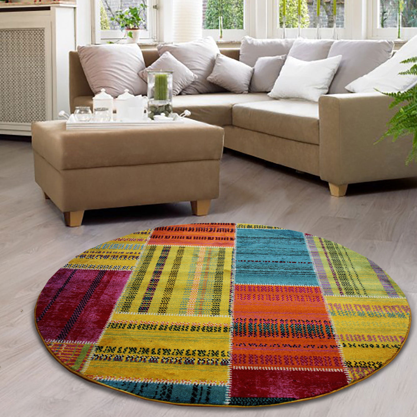 Esatto Abstract Brush strokes Rug - 115 Multicolours