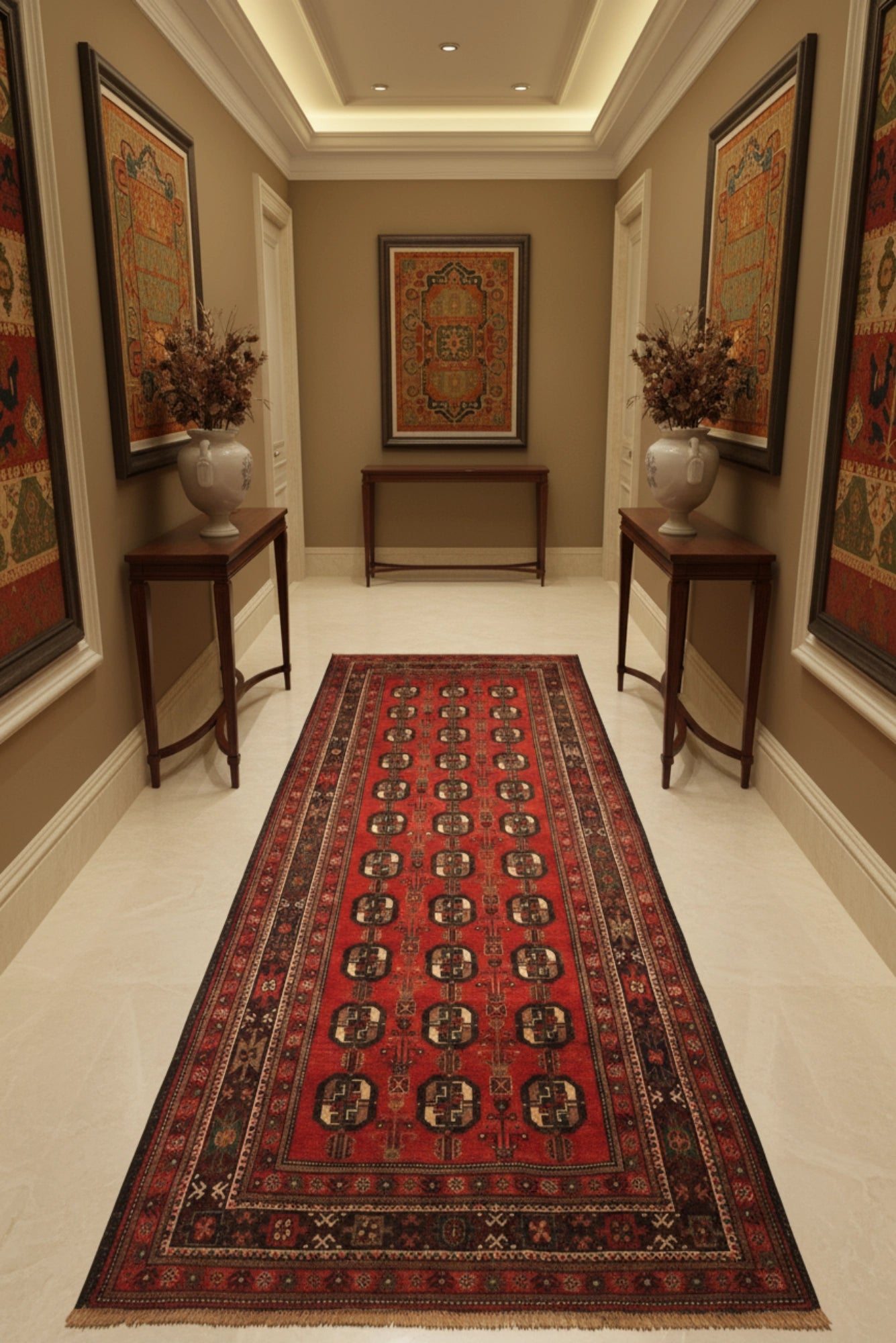 Baluch Hand Knotted Geometric Wool Rug