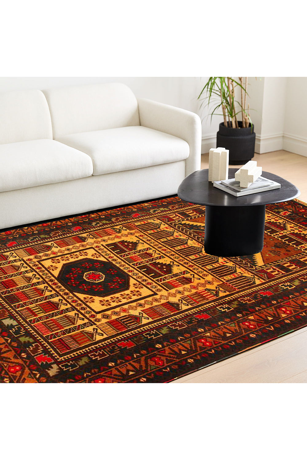 Baluch Hand Knotted Wool Rug 140x90
