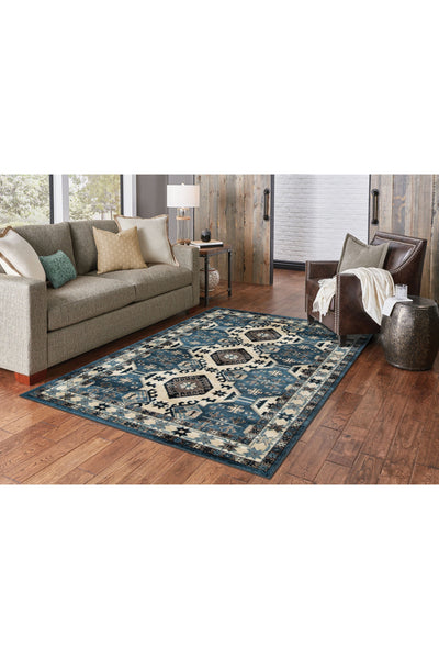 Baltimore Geometric Rug - 102 Blue