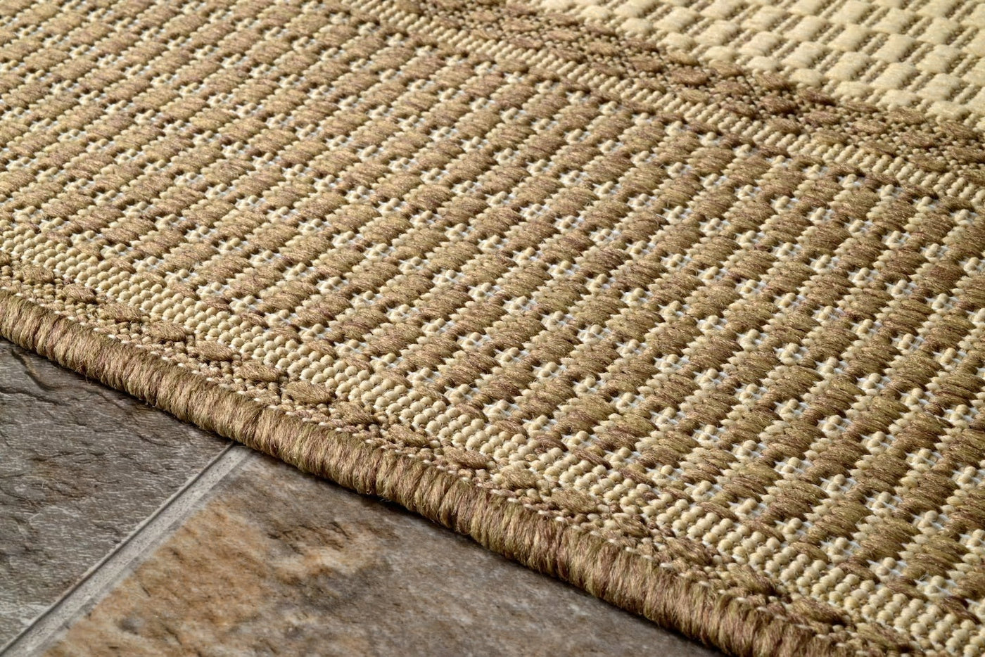 Sisalo Border Flatweave Rug - 101 Natural