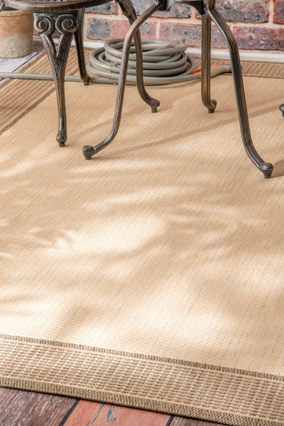 Sisalo Border Flatweave Rug - 101 Natural