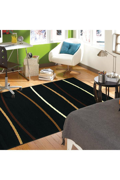 Bello Abstract Rug - 120 Black