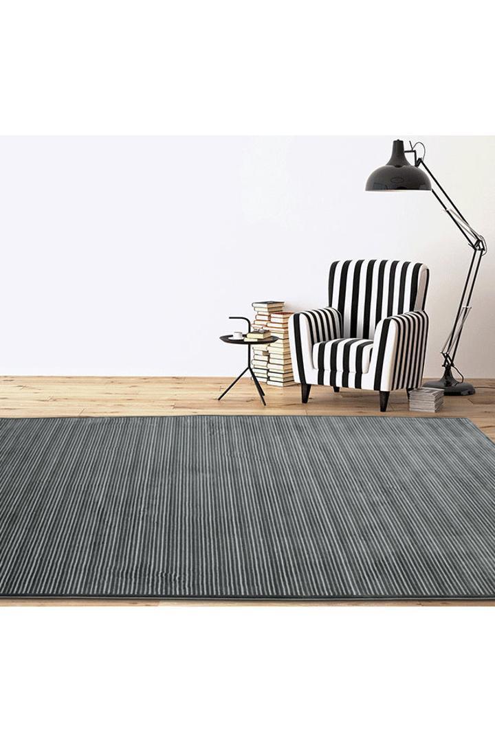 Bergamo Stripe Rug - 104 Grey