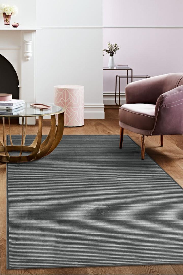 Bergamo Stripe Rug - 104 Grey