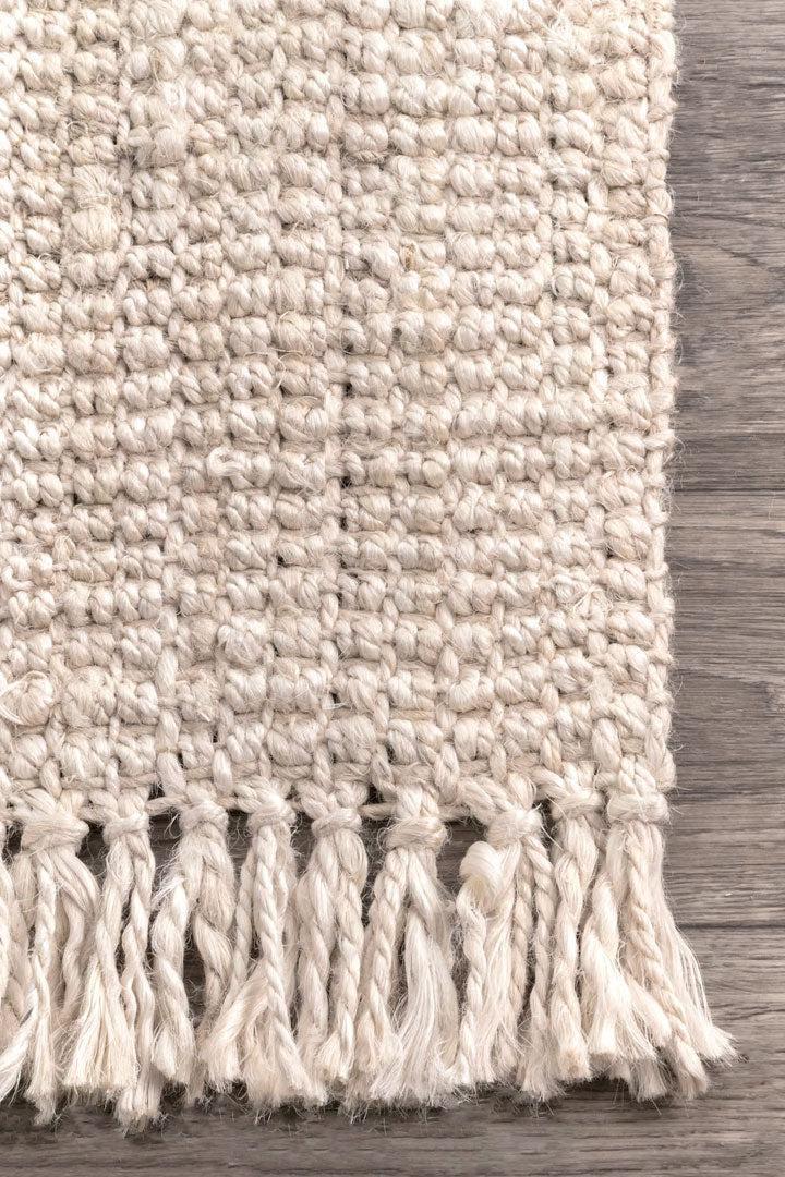 Chunky Bleached Jute Rug - Fringed | Buy Rugs Online | Cyrus Rugs