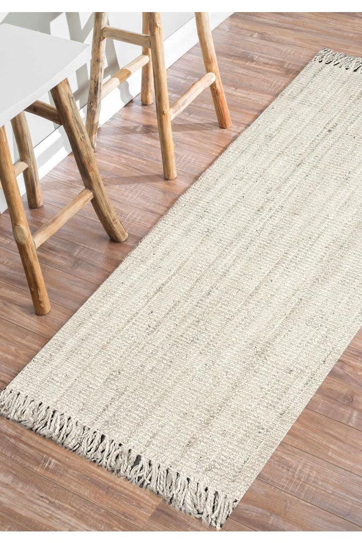 Chunky Jute Rug - 101 Bleached Fringed