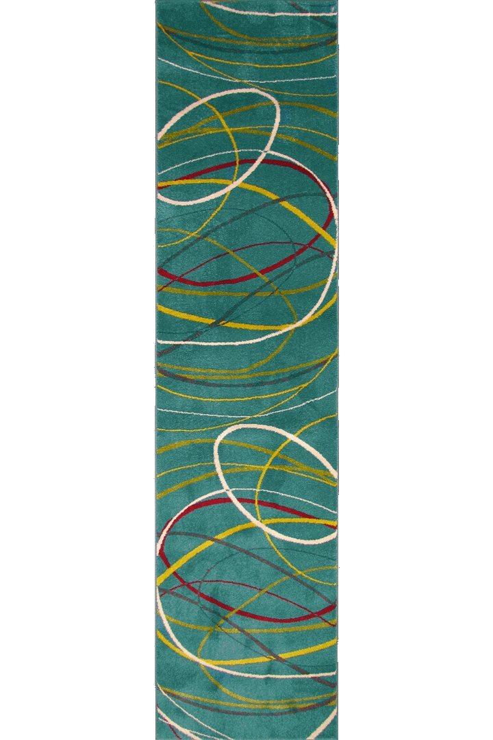 Boston Abstract Rug - 127 Green