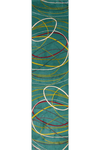 Boston Abstract Rug - 127 Green