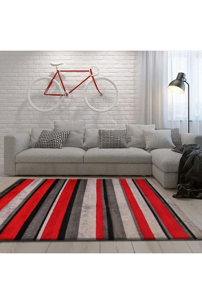 Boston Wavy Rug - 130 Red