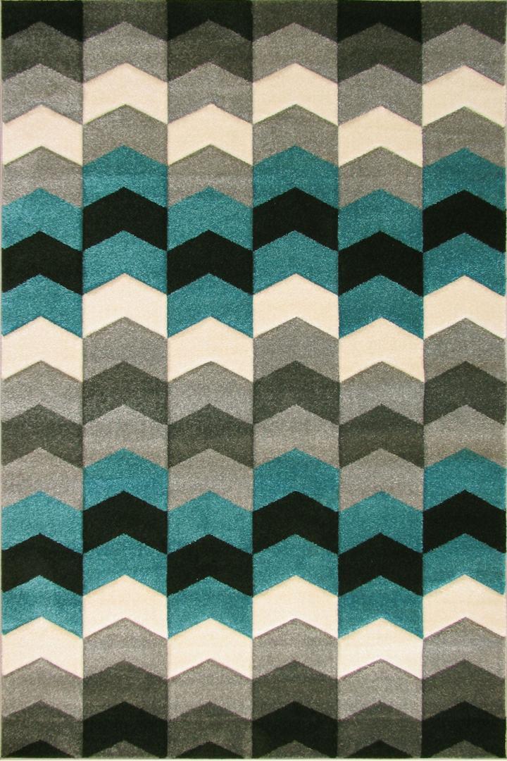 Boston Geometric Rug - 128 Blue