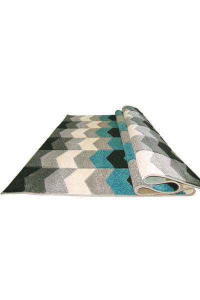 Boston Geometric Rug - 128 Blue