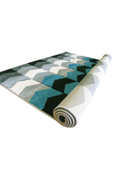 Boston Geometric Rug - 128 Blue