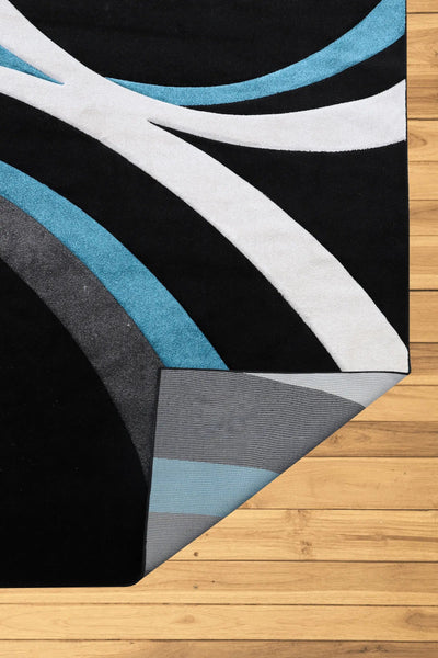 Boston Abstract Rug - 126 Blue