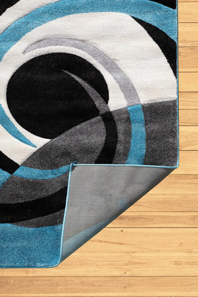 Boston Abstract Rug - 124 Blue