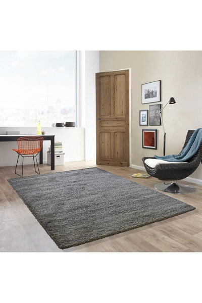 Broadway Plain Shaggy Rug - 103 Grey