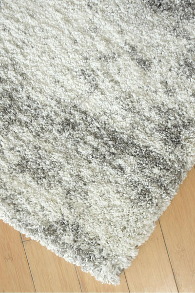 Broadway Plain Shaggy Rug - 108 Silver