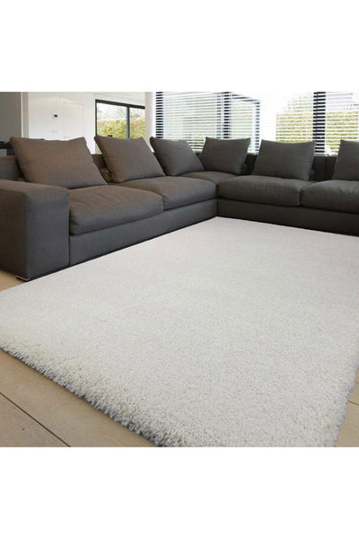 Broadway Plain Shaggy Rug - 102 Cream